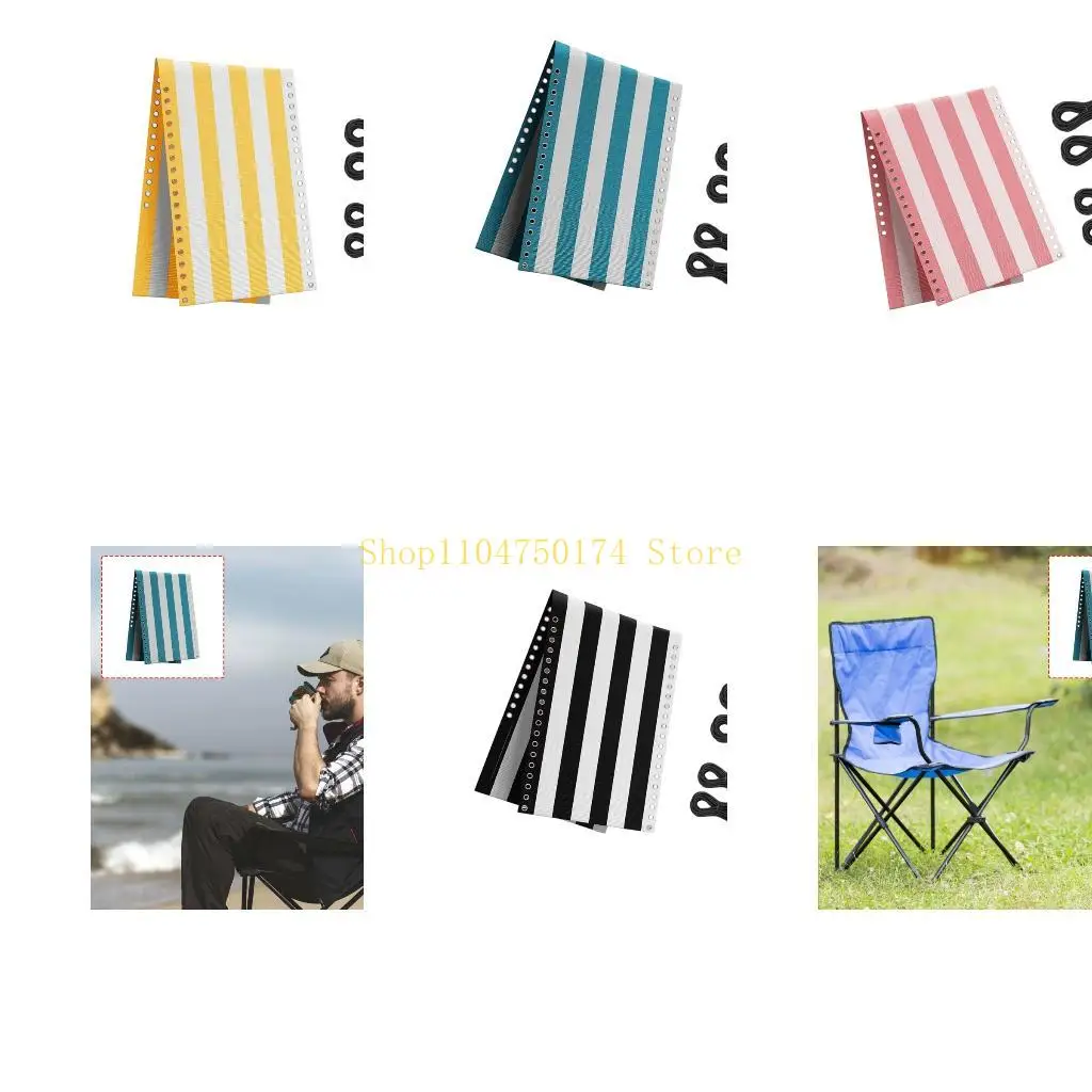Patio Chair Repair Fabric Set with Side Eyelets & Replacement Cords for Patios Top Sale