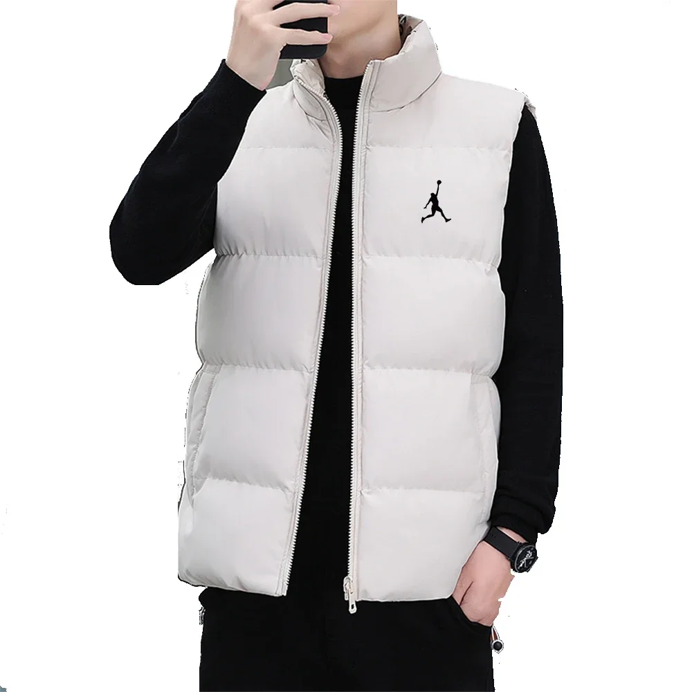 High-end down cotton double-sided vest jacket for men autumn and winter hot sale fashion casual comfortable sleeveless jacket