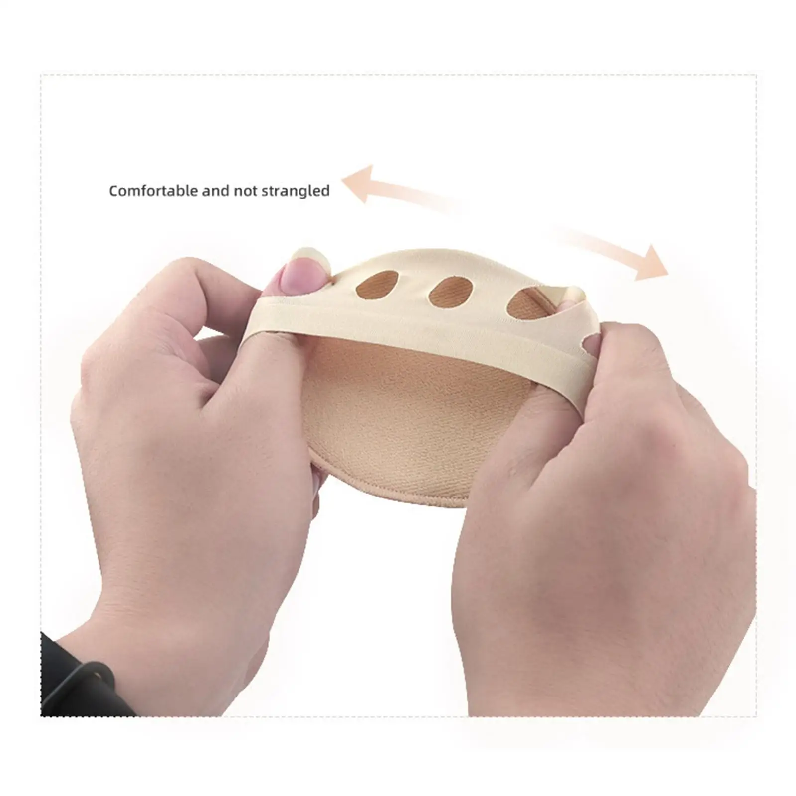 2Pcs Invisible Ball of Foot Cushion Forefoot Insoles Inserts Non Feet Five Toes Metatarsal Pads for Sandals Women High Heels