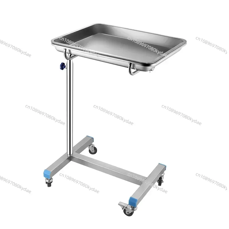 304 Stainless Steel Adjustable Height Surgical Mayo Table Hospital TrolleyCD