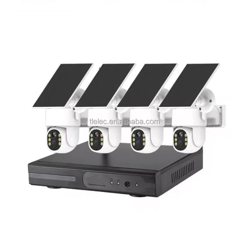 

IP PRO VR CAM 4MP 4CH Solar System Security DVR Kit 8CH Wireless NVR Pan-Tilt CMOS Low Power Consumption Solar PTZ Camera Set