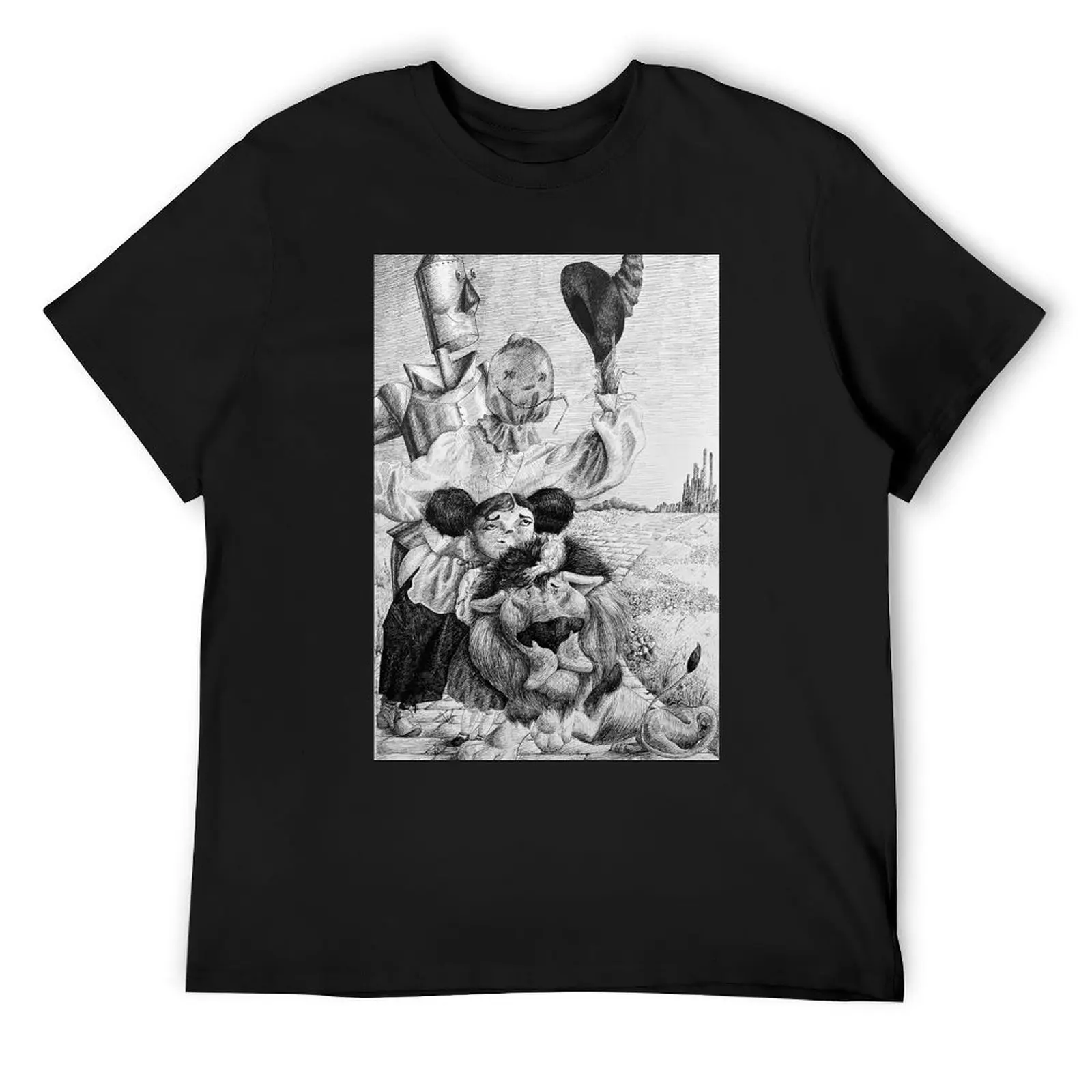 

The Wizard of Oz T-Shirt blue archive fashion shirts basketball graphic tees t shirt men 100℅ cotton