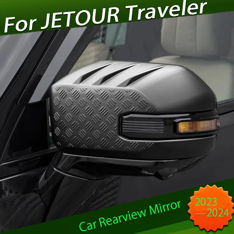 

Car Rearview Mirror Anti-scratch Cover Fit for CHERY JETOUR Traveler T2 2023 2024 Modified ABS Rearview Mirror Decorative Cover