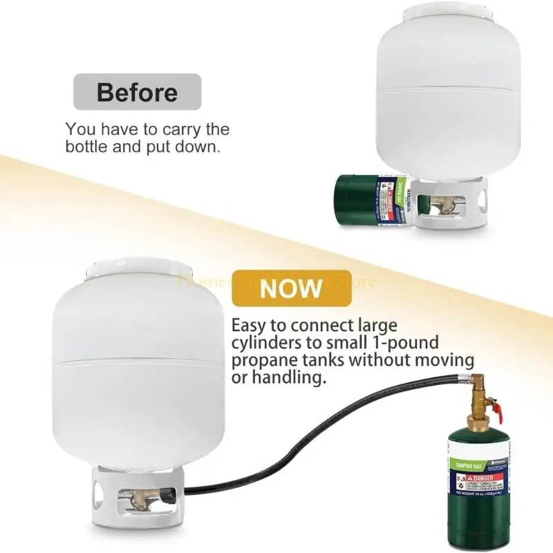 D0AB مرنة غاز غاز الغاز محول 3ft محول خرطوم 3FT بروبان ملء محول خرطوم #3