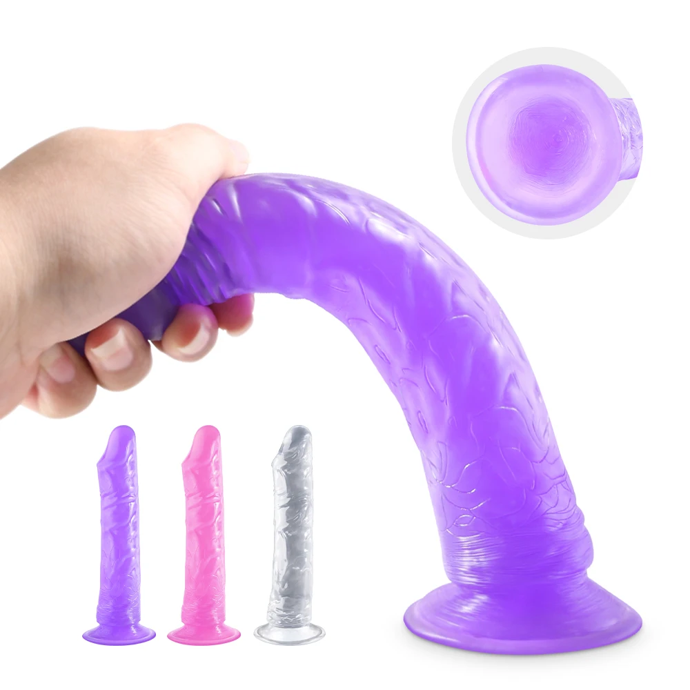 Strong Suction Cup Dildo Toy for Adult Erotic Soft Jelly Dildo Anal Butt Plug Realistic Penis G-spot Orgasm Sex Toys for Woman