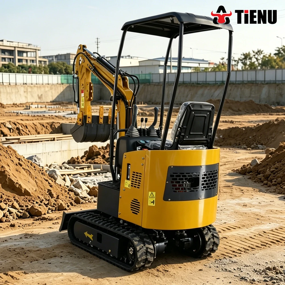 小型クローラ式バックホウショベル。CE認証取得済み。土木機械 - Tractor Backhoe のレビューと価格