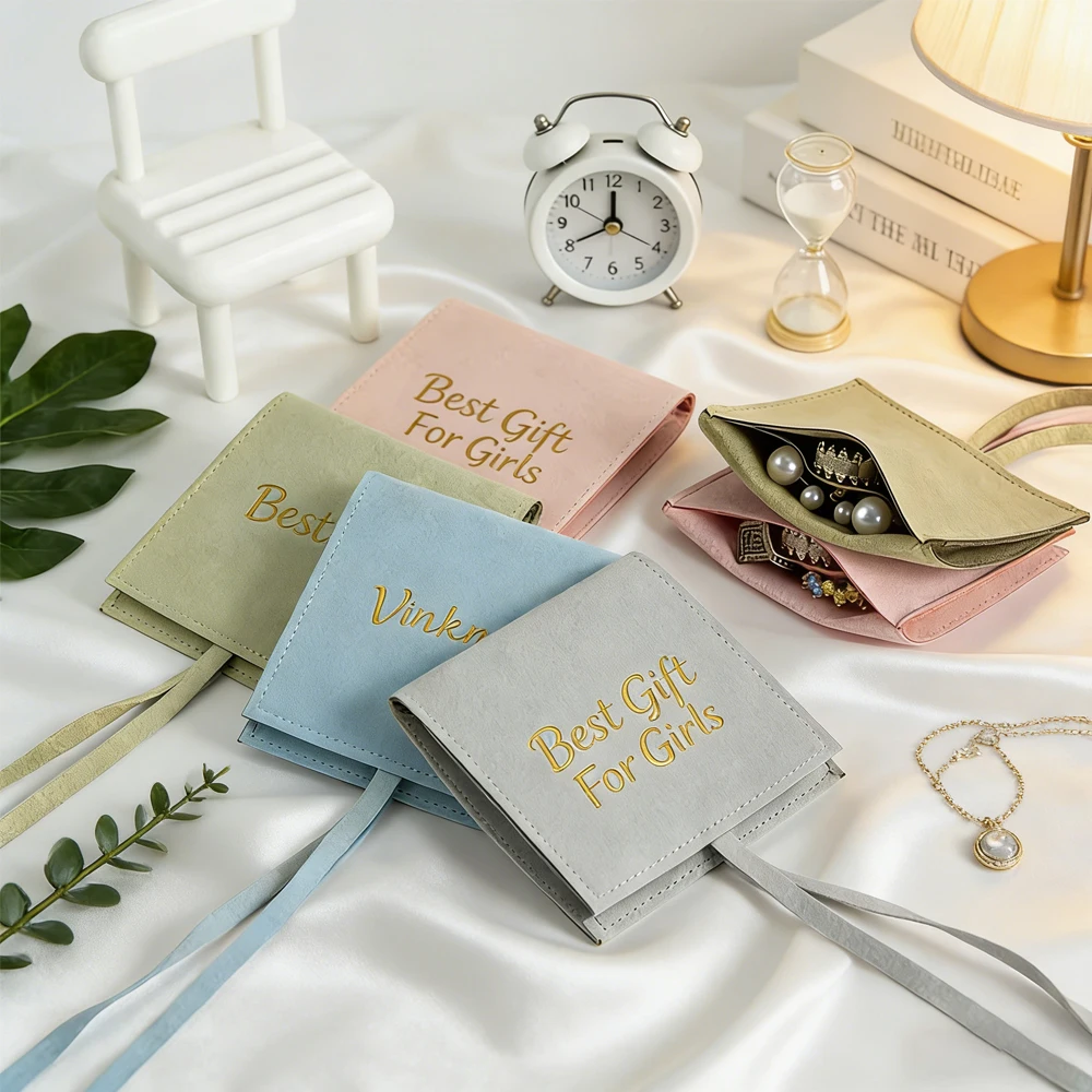 

50/100 шт. роскошных бархатных мешочков для ювелирных изделий с индивидуальным логотипом, упаковочные пакеты для украшений, органайзеры для серег, колец, ожерелий, брошей