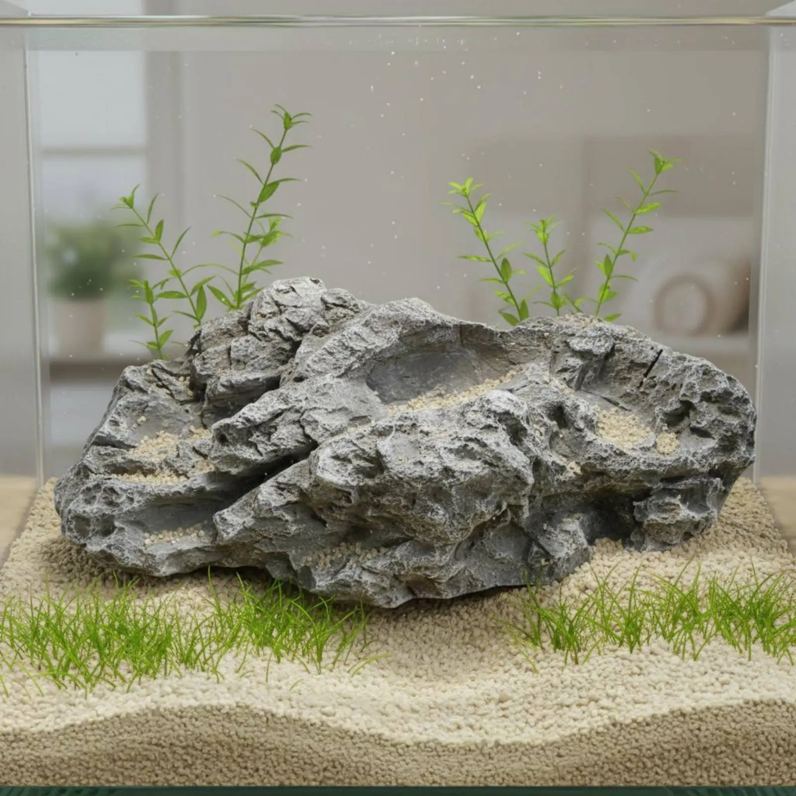 

Artificial Rockery Stone Weatherproof Fake Rockery Stone Imitation Landscape Rock Peaceful Inspired Design for Aquascapers