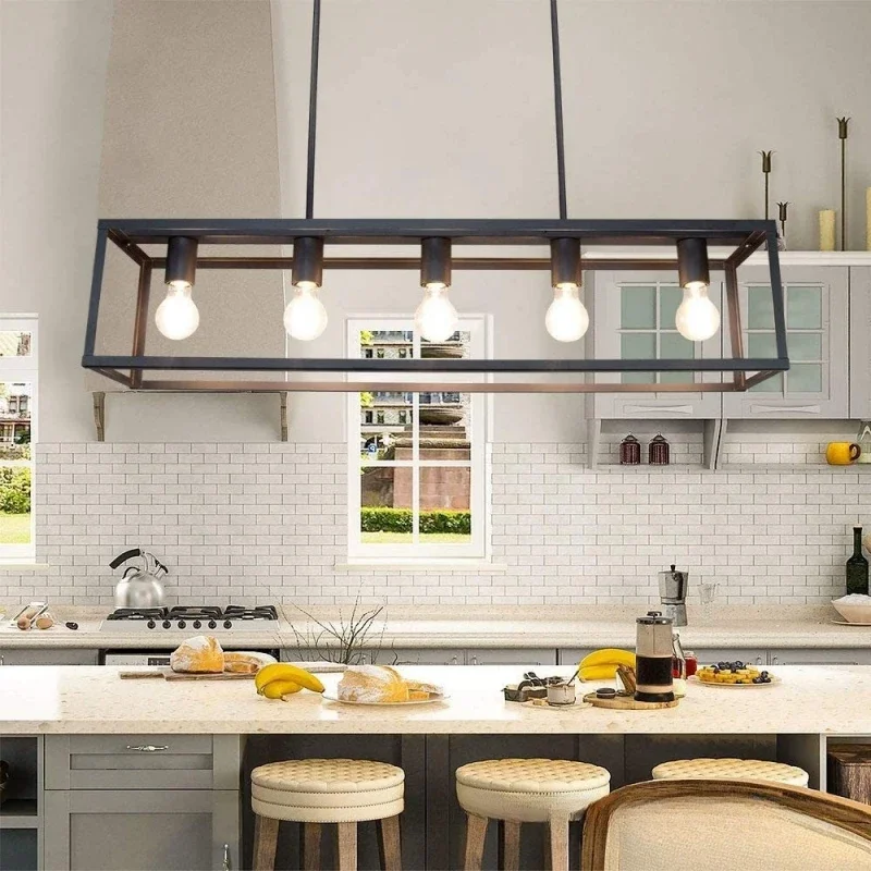 Nordic Industrial Style LED Pendant Lamps Dining Room Parlor Chandelier Conference Room Hotel Bar LED Ceiling Lighting Fixtures