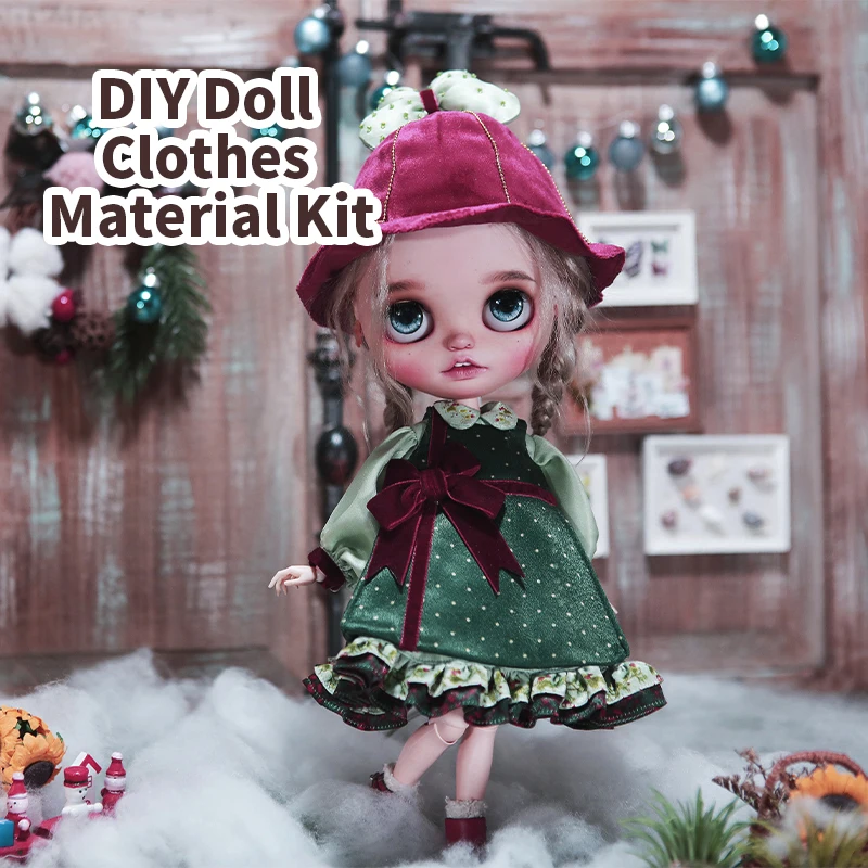 YESTARY DIY BJD Blythe Doll Clothing Material Pack Doll Accessories 1/4 1/6 ob27 ob11 Dolls Dress Skirt For Girls Birthday Gifts