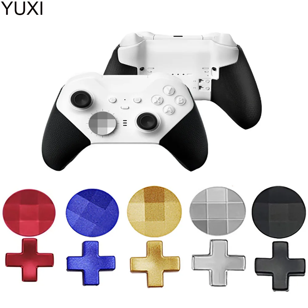 YUXI Joypad Cross+Round Keycap for XBOX ONE ELITE Series 1/2 Controller Buttons Replacement Parts Game Accessories