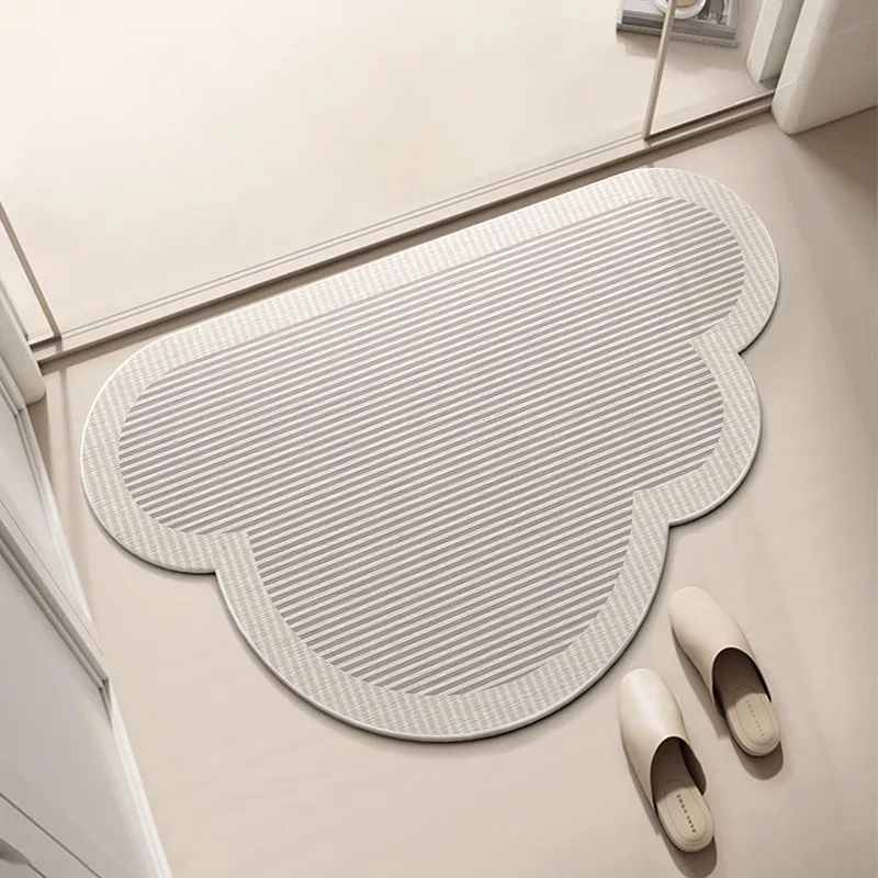 

Bathroom Floor Mat Japanese Cloud Shape Carpet Washroom Door Mats Toilet Diatom Mud Water-absorbent Quick-drying Non-slip Rug