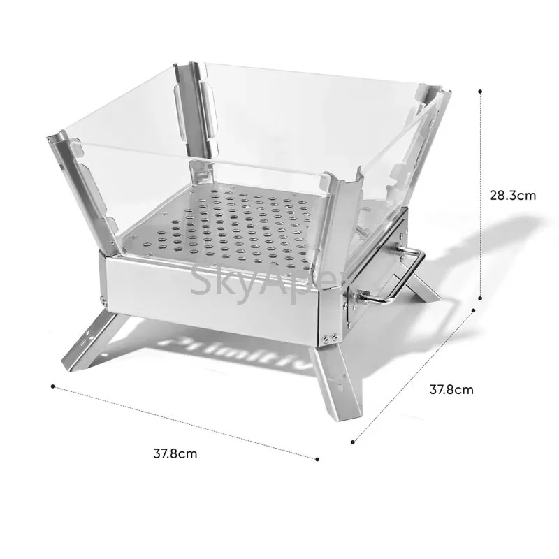 

Lightweight Foldable Camping Stove Stainless Steel Portable Burner Windproof Compact for Outdoor Hiking Travel Emergency Cooking