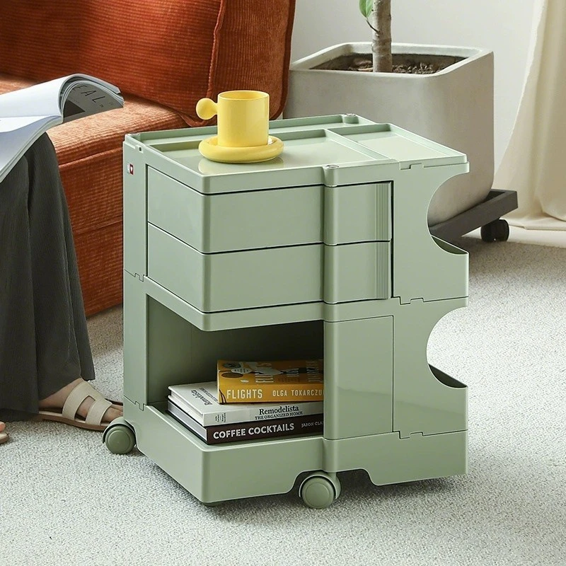 Removable and rotatable cart shelf Multifunctional living room storage cabinet