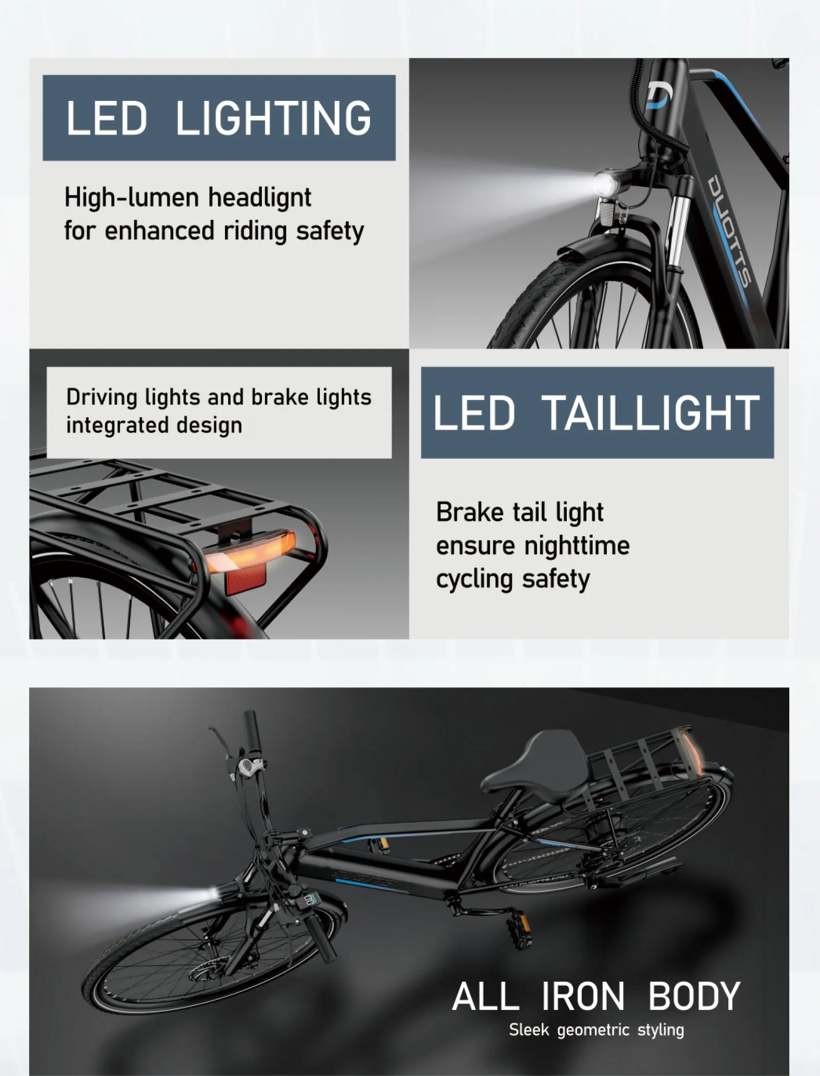 DUOTTS C29 Lite 27,5 Zoll Reifen Erwachsenen-Elektrofahrrad 250W City E-Bike 36V 13Ah Akku 7-Gang Elektrofahrrad – Detail 8
