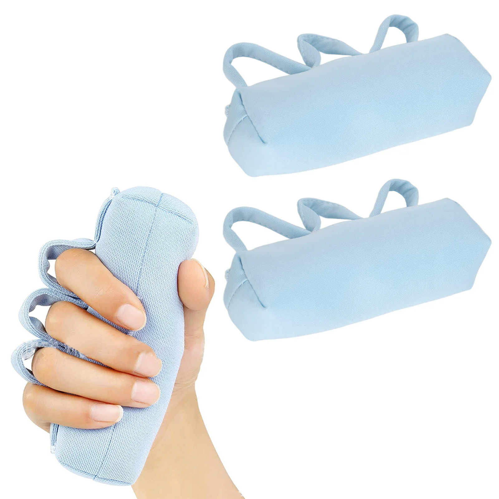 2pcs Palm Grip Hand Contracture Cushion Sweat Resistant Washable Finger Splitter Palm Cushion for Paralyzed Elderly Patients