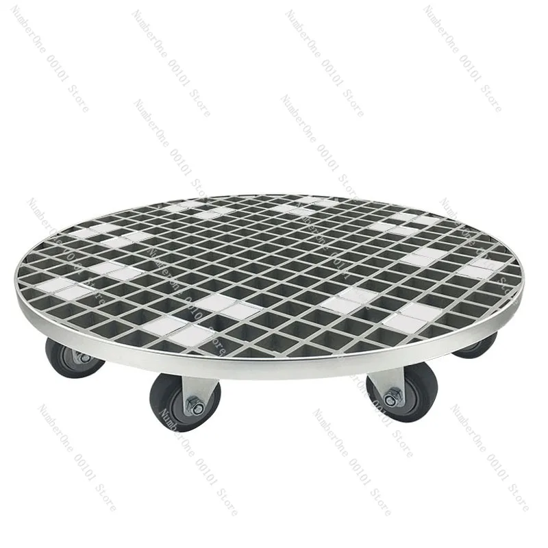 Outdoor Movable Flowerpot Tray with Universal Wheels,Large Circular Plant Base Stand,Garden Roller Tray Flower Boxes Fish Tanks