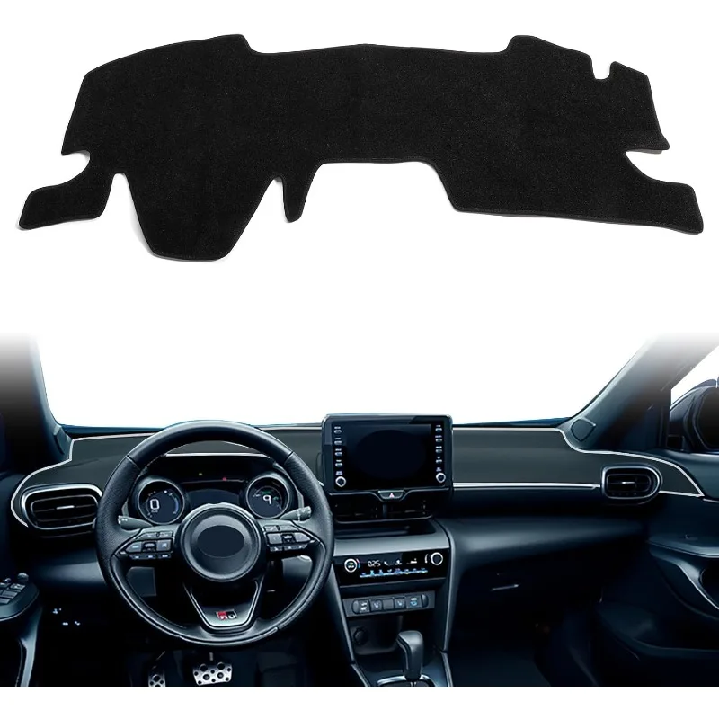 CNZKO Dashboard  Cover  Matfor Toyota Yaris Cross XP210 2020-2024 Anti-Glare Dashboard Cover Suede Non Slip Cover  Sunshade