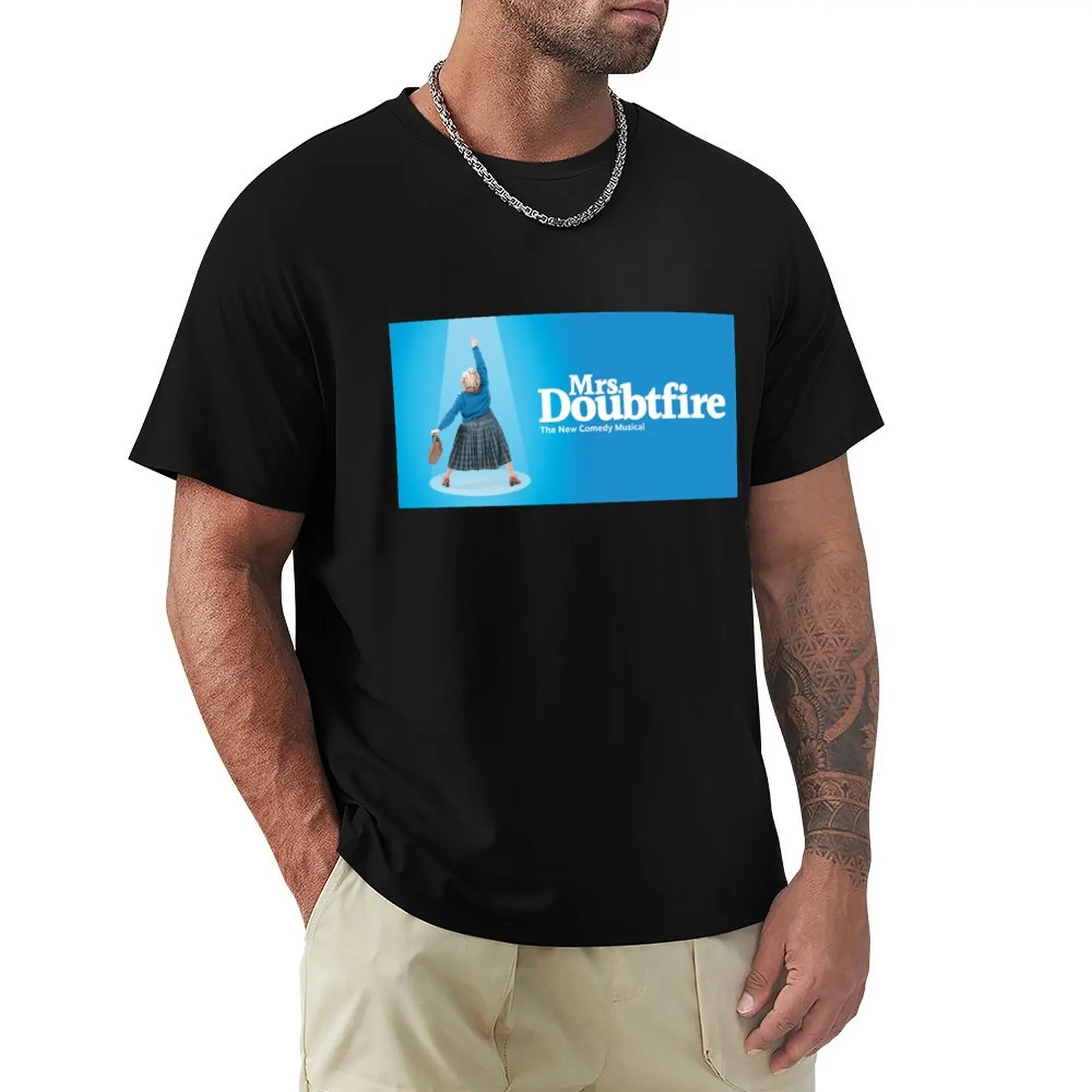 

Mrs Doubtfire logo T-Shirt kawaii clothes funny shirt cotton Clothing sweat mens designer clothes