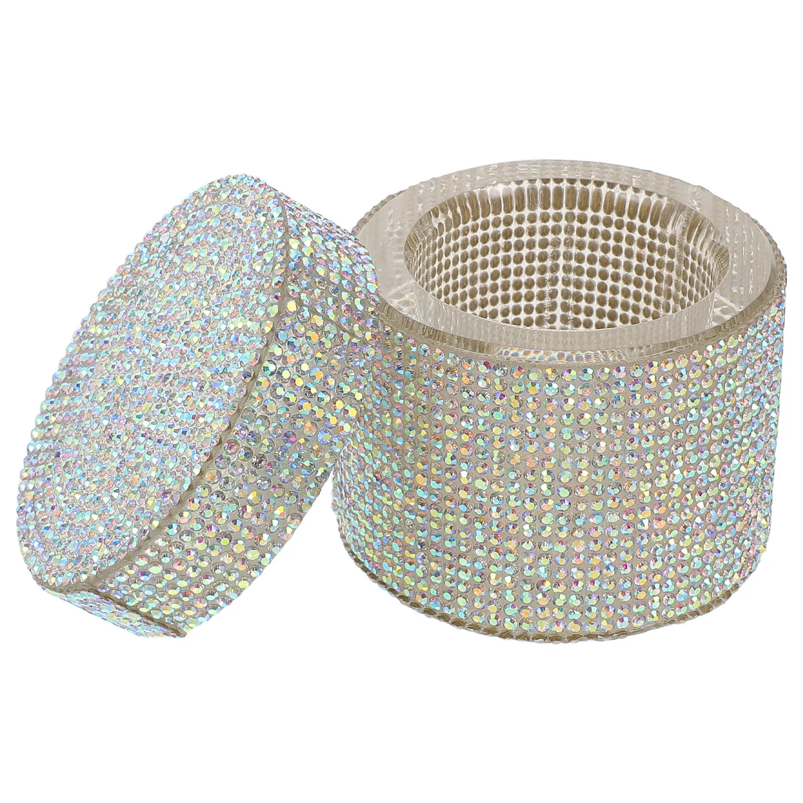 

Rhinestone Crystal Dappen Dish Lid Mini Bowl Nail Art Tool Cup For Mixing Liquid Powder Manicure Brush Washing Holder