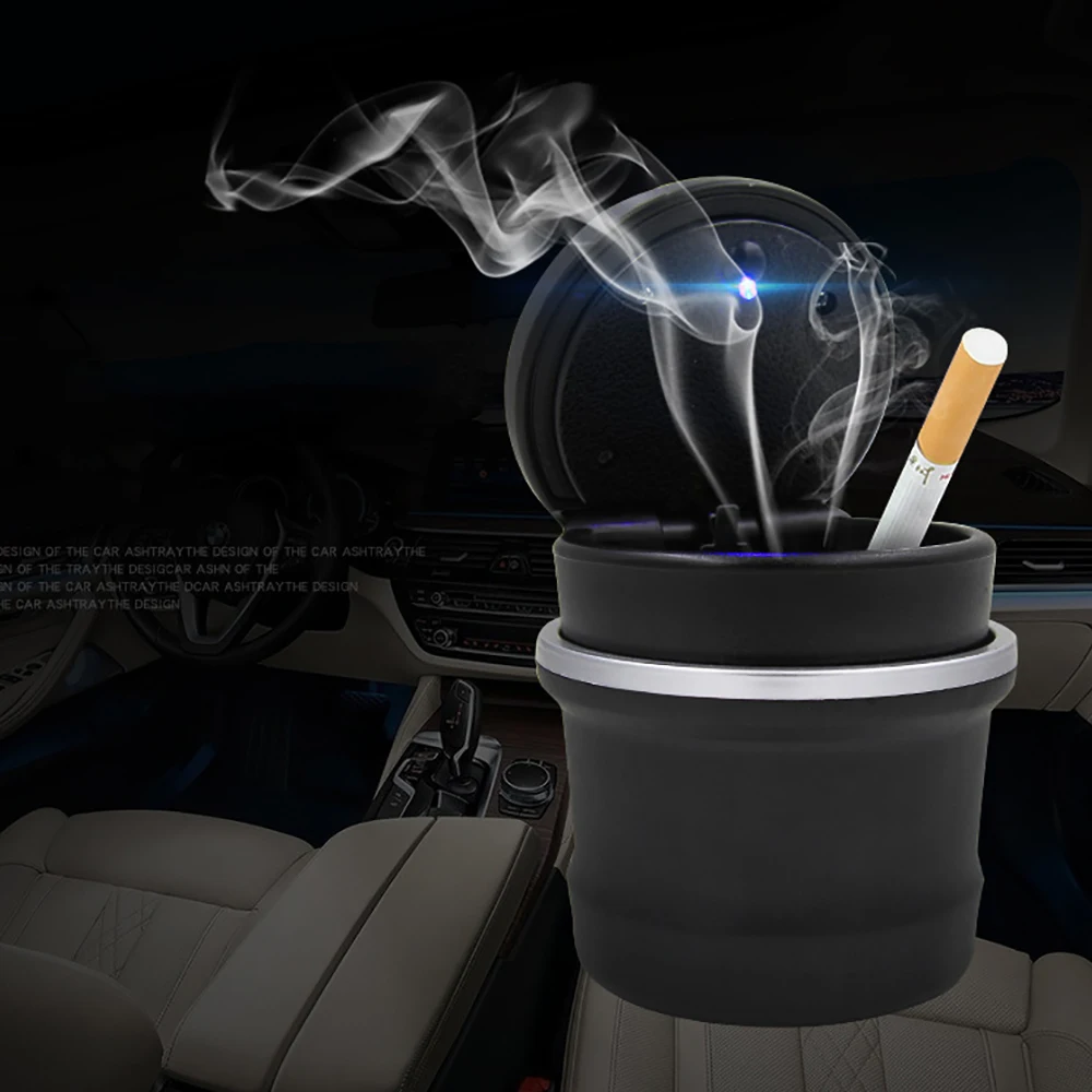 New Car Ashtray Storage Cup Smokeless with LED Light ABS Cup For Volvo S40 S60 S80 XC60 XC90 V40 V60 C30 XC70 V70