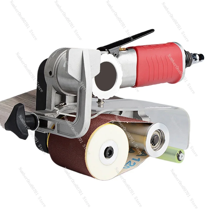 

Pneumatic Wire Drawing Machine 60*260mm Belt Ring Metal Grinding Machine Air Sanding belt Sander Sandpaper Polisher 7000rpm