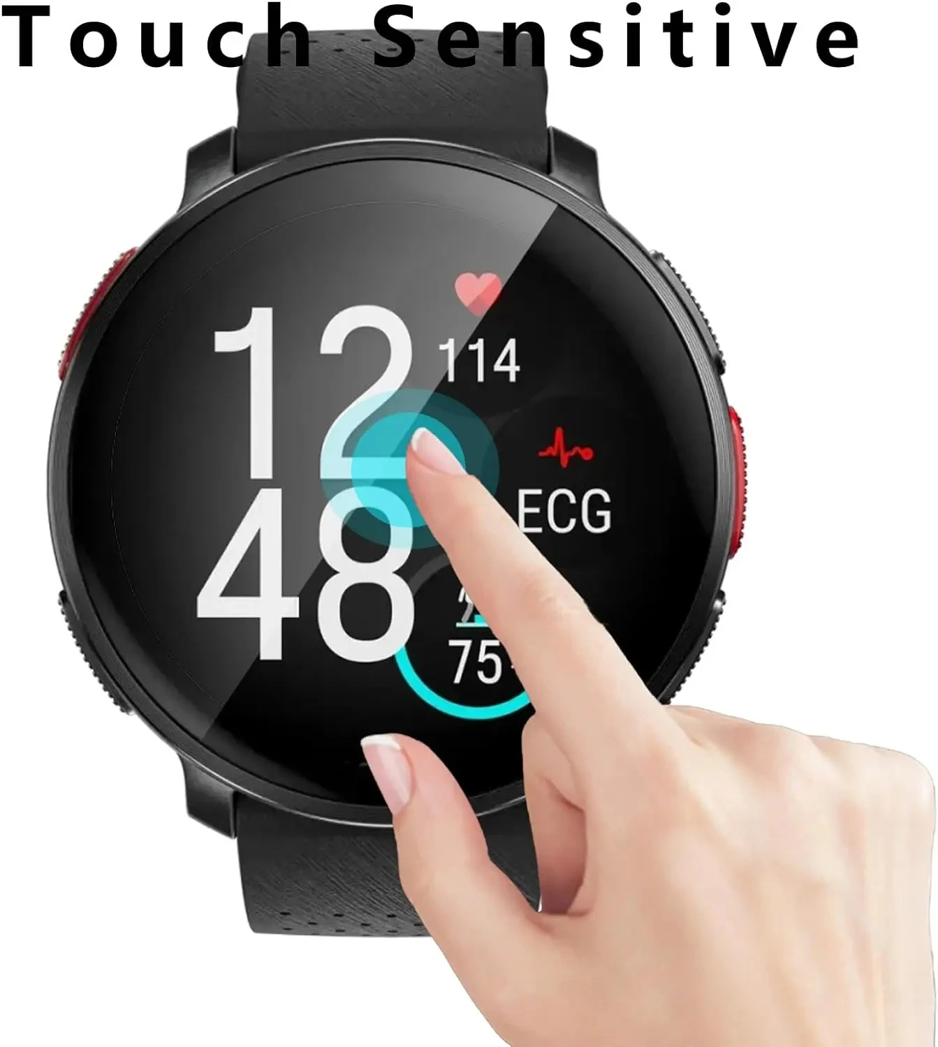 Película protectora de pantalla para reloj inteligente Vantage V 3, película de PMMA 3D 2 piezas, sin cristal