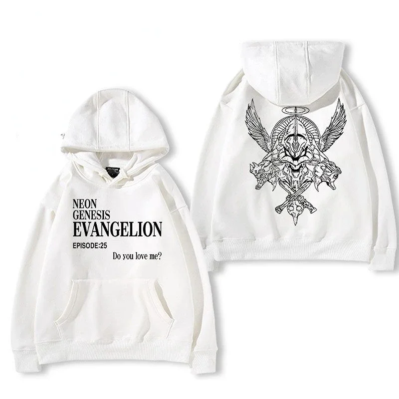 EVANGELION Eva Hoodies Harajuku Men Long Sleeve Loose Sweatshirt Oversized Streetwear Jacket Coat Y2k Warm Pullover Clothes Gift