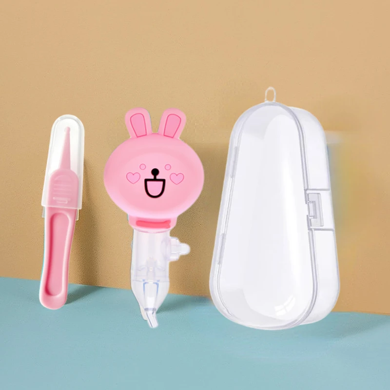 New Born Silicone Safety Nose Cleaner Cartoon Vacuum Suction Child Nasal Aspirator New Baby Care Diagnostic-tool Vacuum Sucker