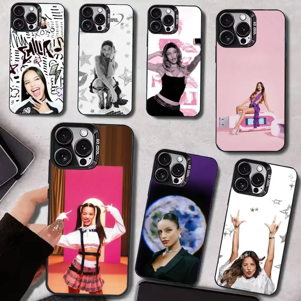 

Singer Emilia Mernes Phone Case For iPhone 17, 16,15,14,13,12,11 Plus,Pro Max, Colorful Silver Funda Cover