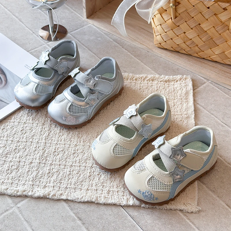 

Girls Tennis Shoes Mesh Breathable Children Sports Shoes Casual Fashion 2026 Brand New Kids Running Shoes Hook&loop Trendy
