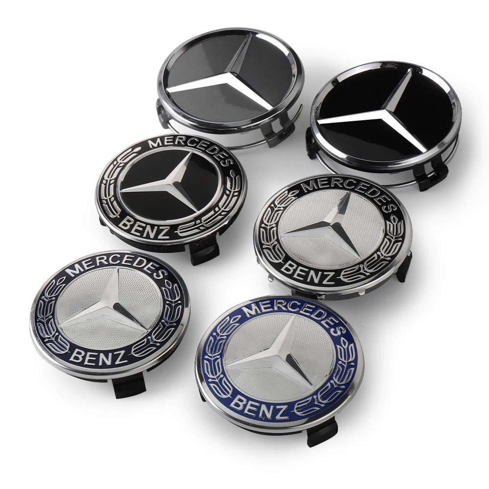 For Mercedes Benz AMG CLK A180 W213 W220 C260 C300 Car Wheel Center Covers Decoration Badge Auto Hub Caps Emblem Replacement