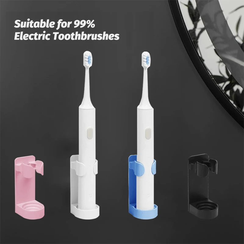 Toothbrush Holder 4 Style Toothbrush Holder Traceless Electric Toothbrush Stand Rack Wall-Mounted Toothpaste Toothbrush Holder