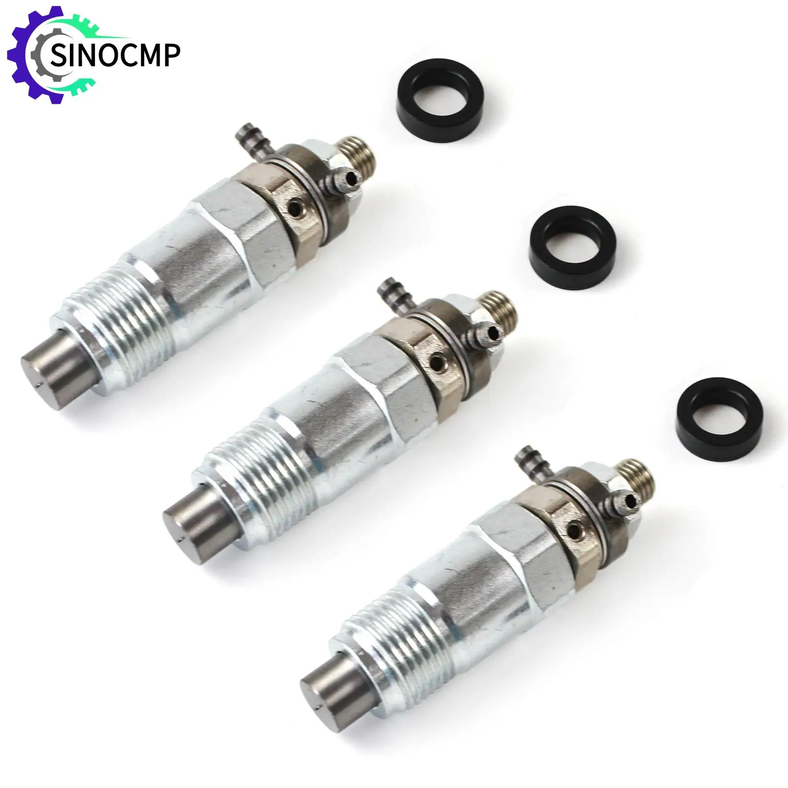 SINOCMP 3pcs Fuel Injector Nozzel for Kubota D750 D850 D950 D1302 D1402 Engine 15271-53000 15271-53020 15221-53200 19202-53030