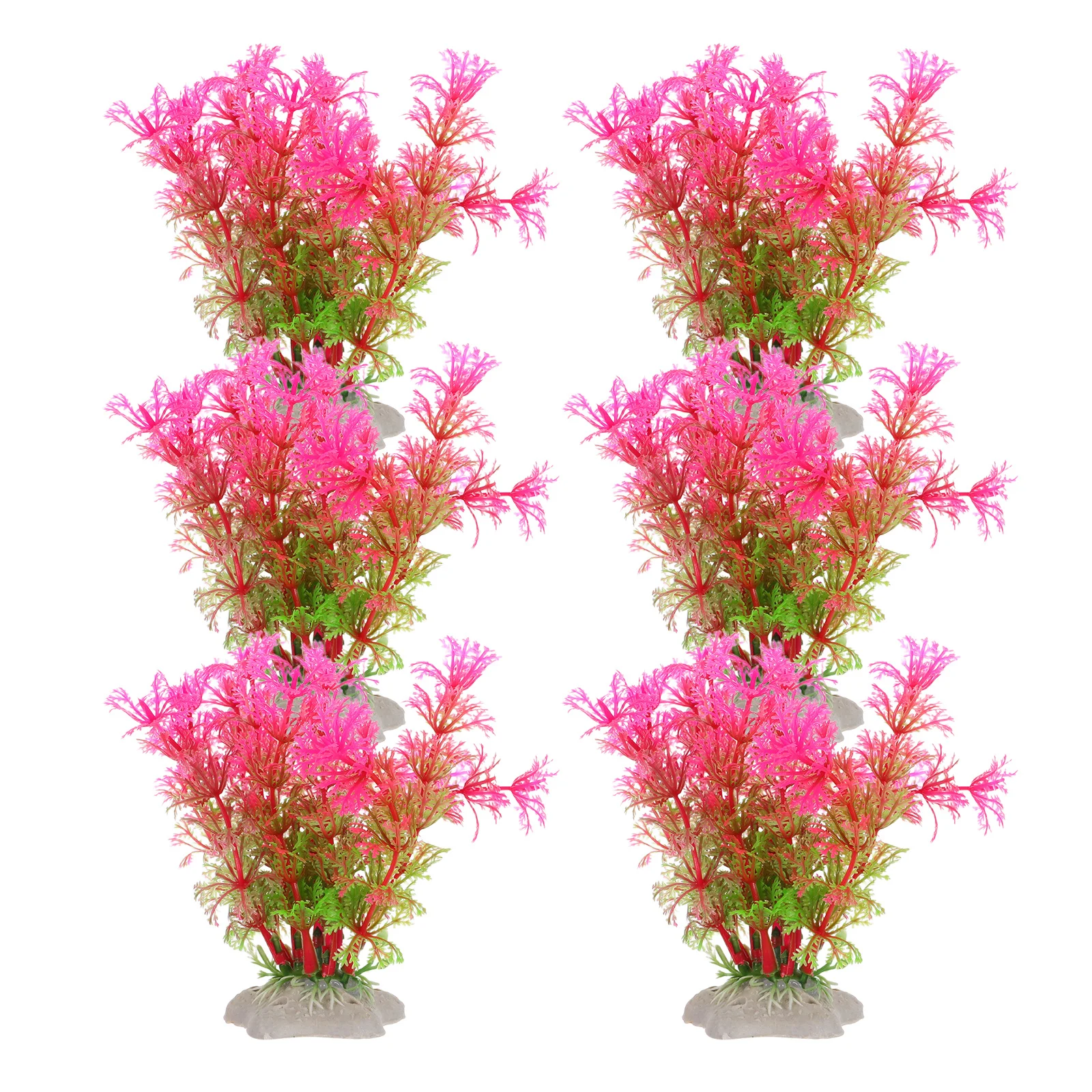

6Pcs Artificial Plastic Aquarium Plants Realistic Fish Tank Decorations Freshwater Aquarium Supplies Fake Aquatic Plants