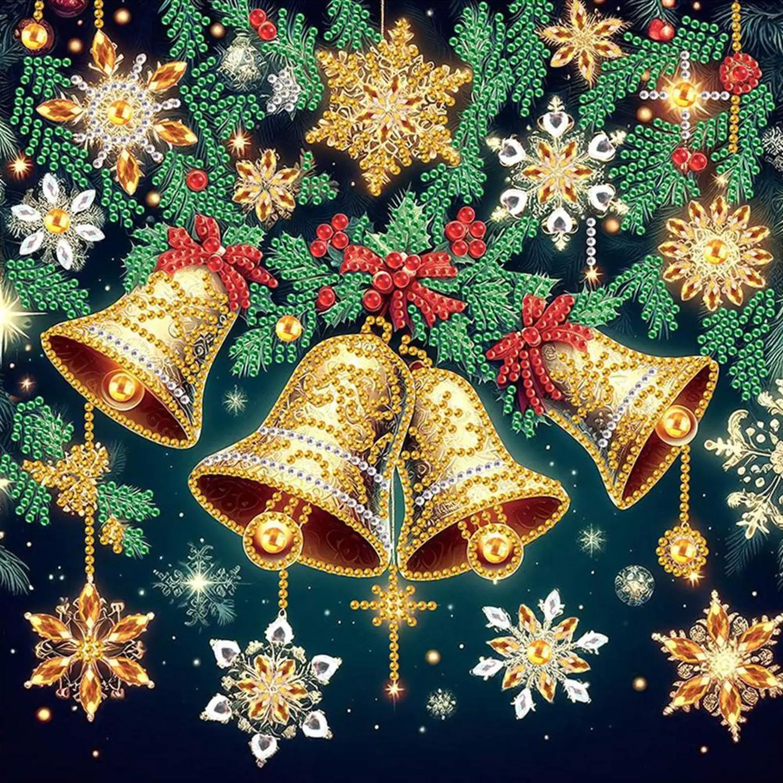

4PCS 30x30cm Christmas 5D DIY Special Shape Crystal Partial Diamond Painting Kit