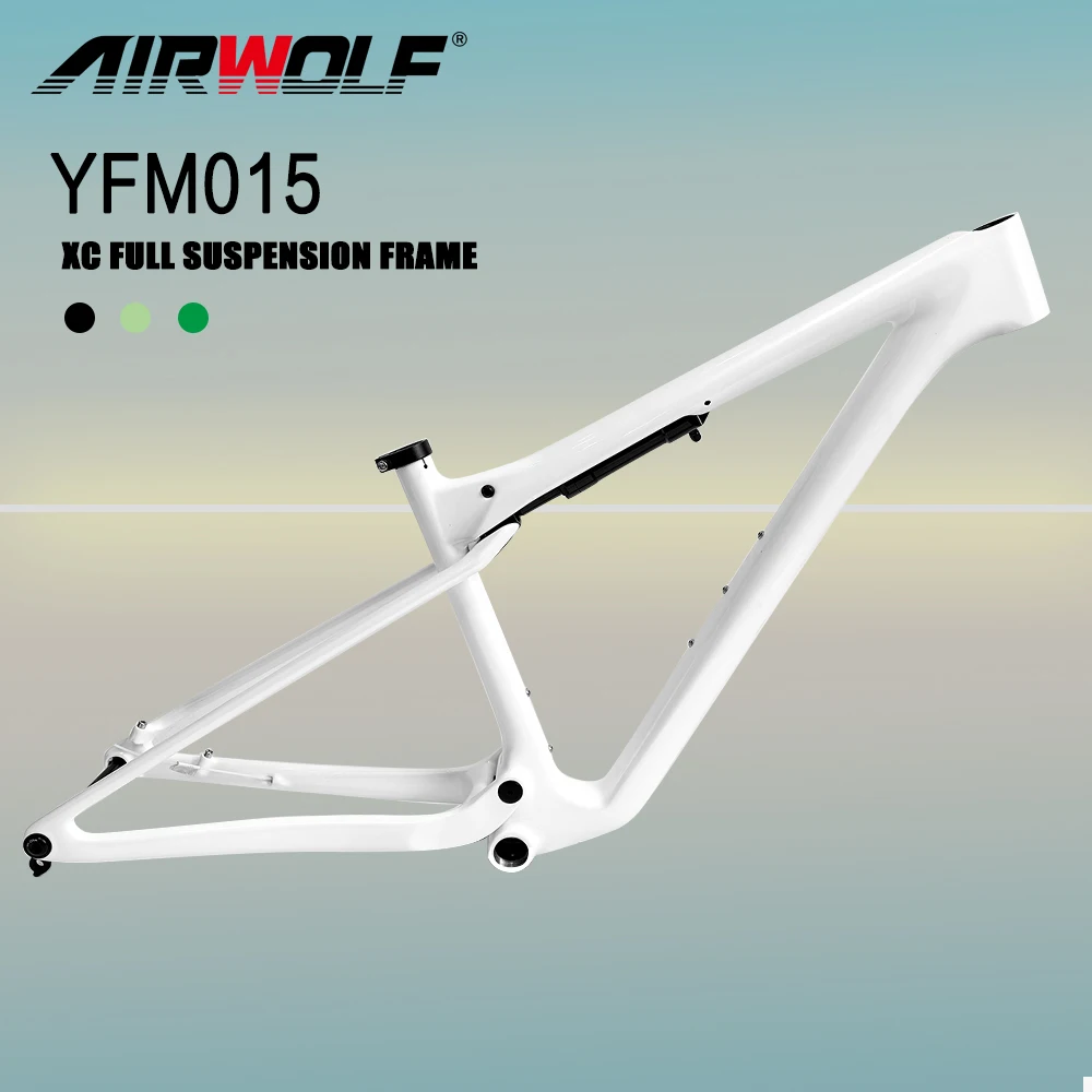 

Airwolf Carbon Full Suspension Frame BSA 29er XC Mountain Bicycle frameset DH 148 * 12mm Boost Customized Color