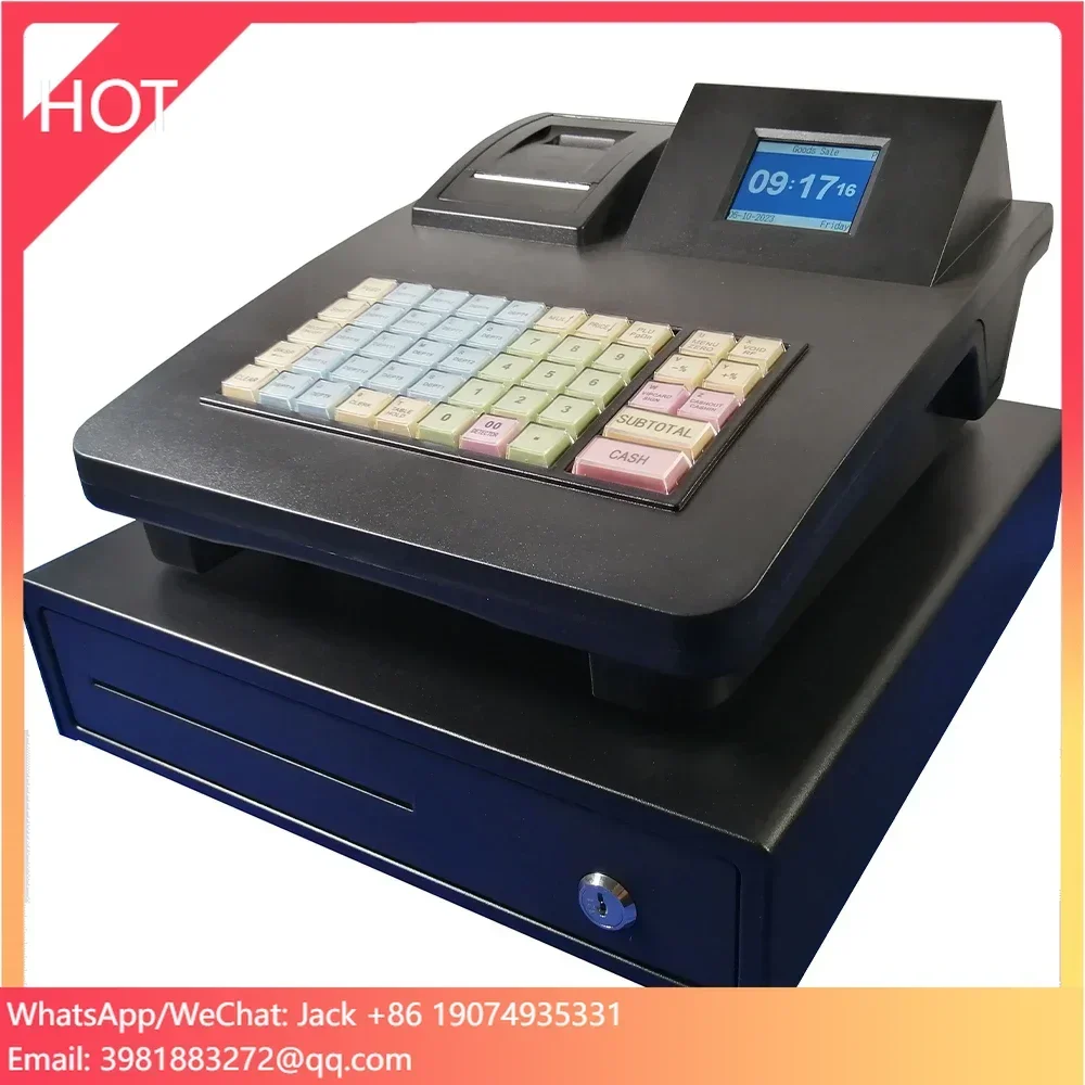 Quick Use POS System Cash Register RS232/USB Port 2.8 Inch(320*240) Display MINI Desktop Cashier With 58mm Receipt Printer T2