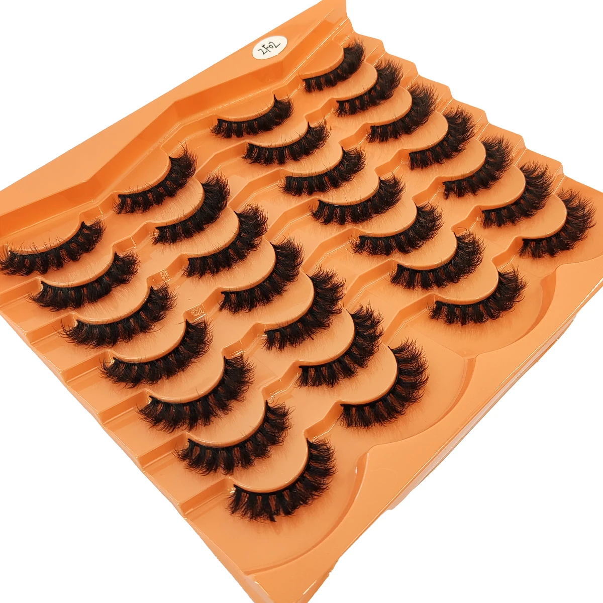 Neue 14 Paar Katzenaugen-Wimpern, lange Wimpern, Katzenaugen-förmige dünne Wimpern mit langen und dicken falschen Wimpern am Ende