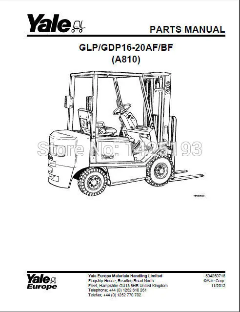 

New Yale Spare Parts PDF 2017 for EURO