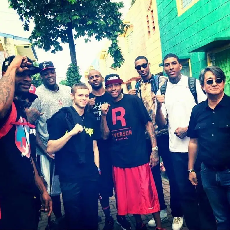 AI Iverson الإجابة رقم. 3 تي شيرت Streetball Professor بأكمام قصيرة ورقبة دائرية فضفاضة نصف كم منقوشة #1