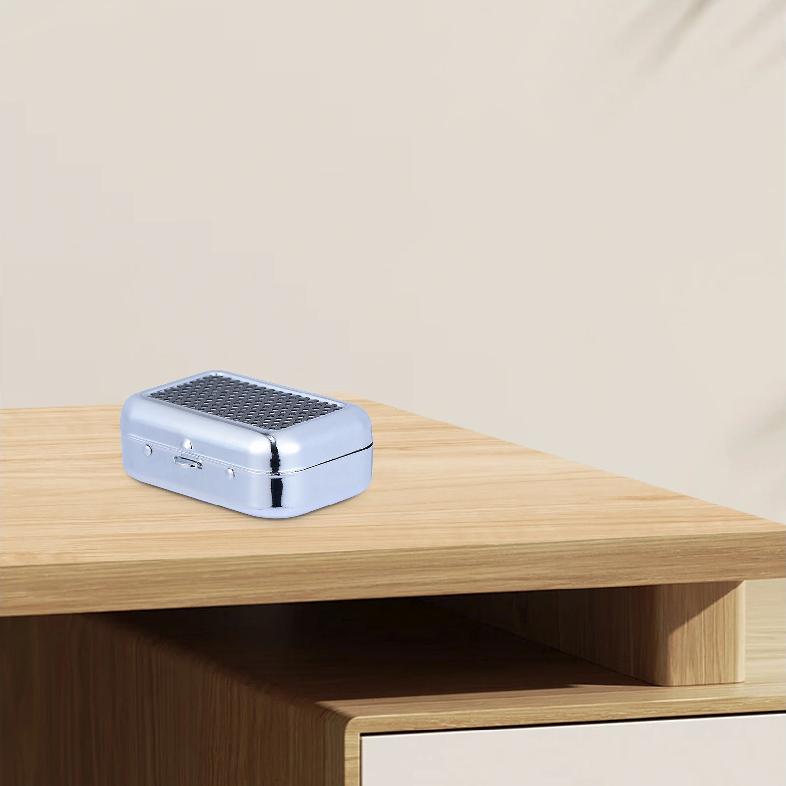 

Stainless Steel Ashtray Metal Case for Home Indoor Outdoor Use Black Color Modern Design Smoke Ash Storage