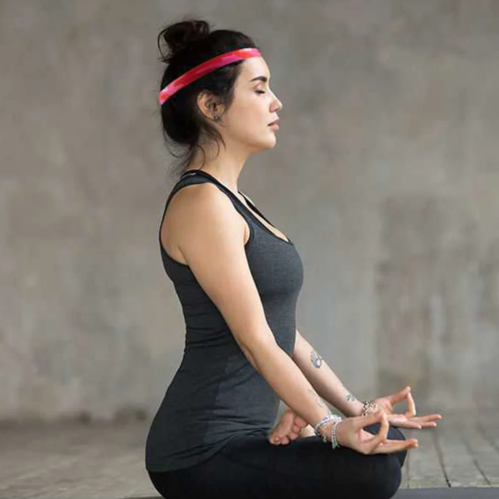 

4pcs Anti-Slip Sports Headband Sweat Absorbent Unisex Exercise Hairband For Running Yoga Outdoor Men Women Stretchable Fit