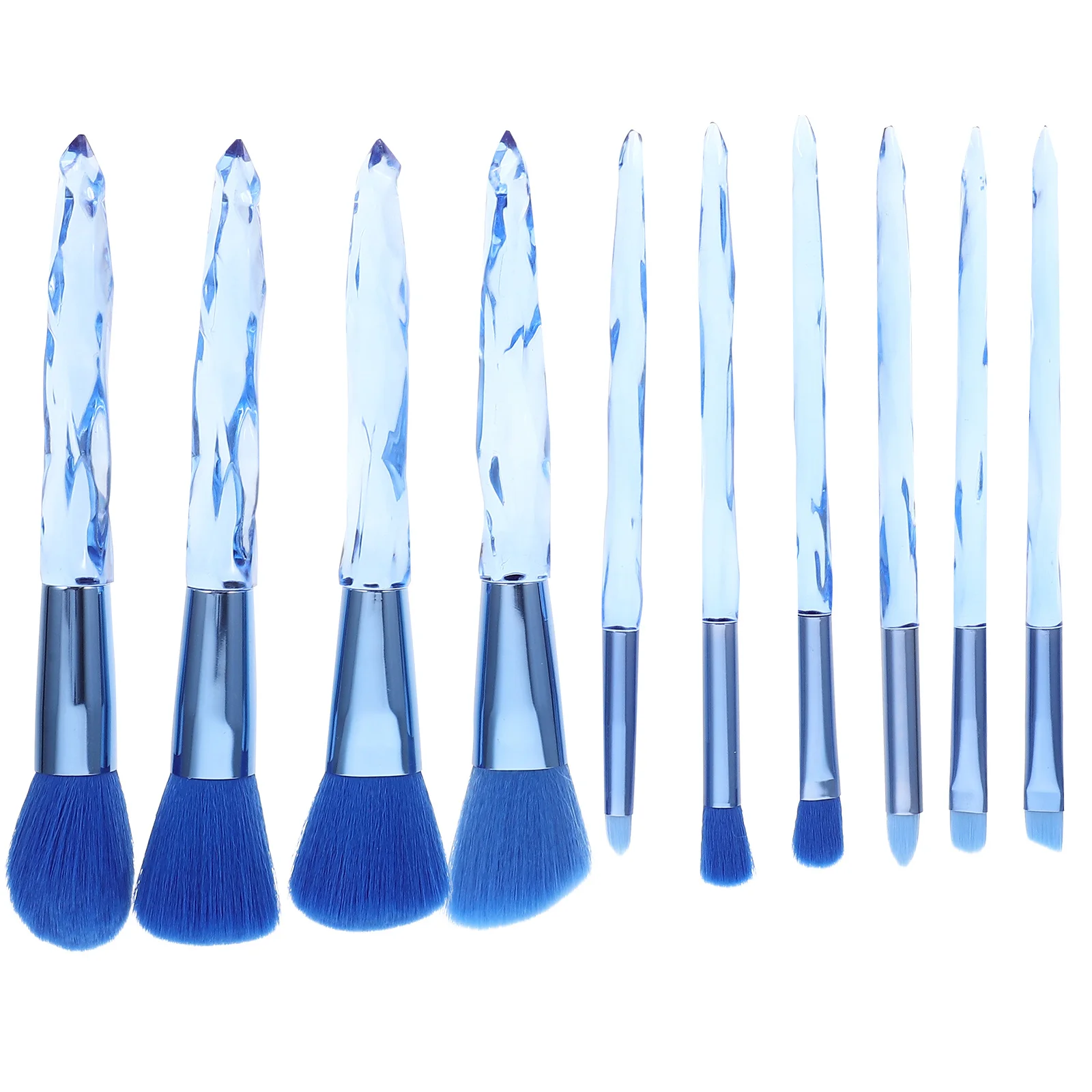 

10pcs Makeup Brush Set Plastic Handle Face Beauty Tools For Eyeshadow Foundation Powder Home Professional Application