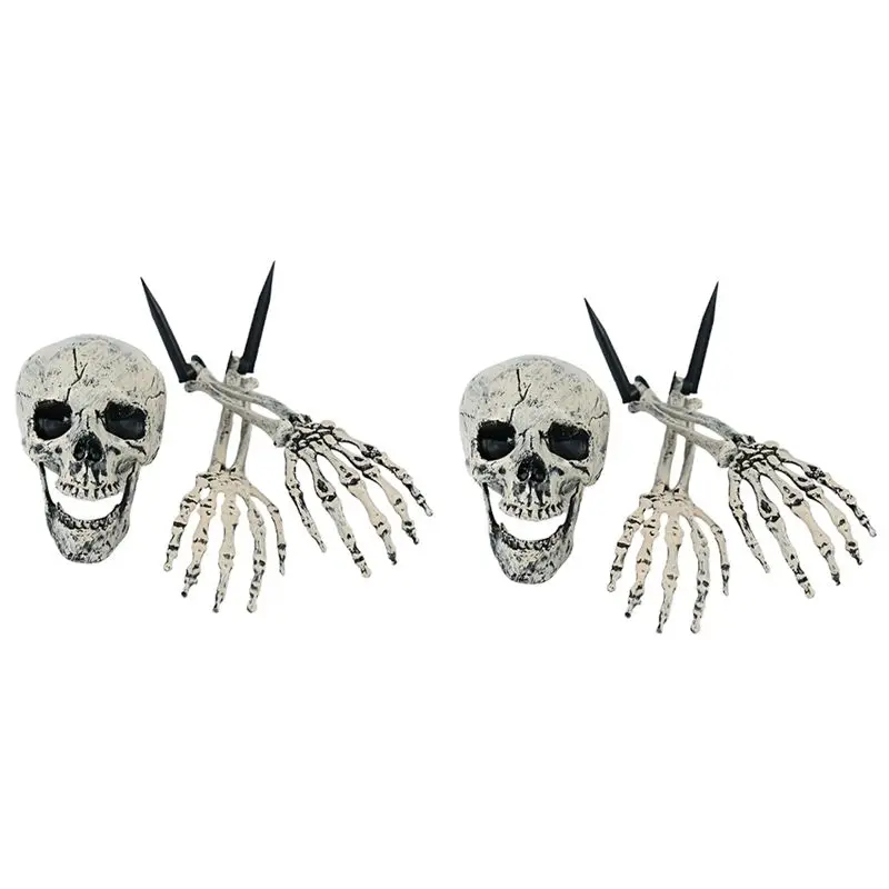 J1UL1N Halloween Skull Hand Set Halloween Skull Three-Piece Set Halloween Skull Hand Set