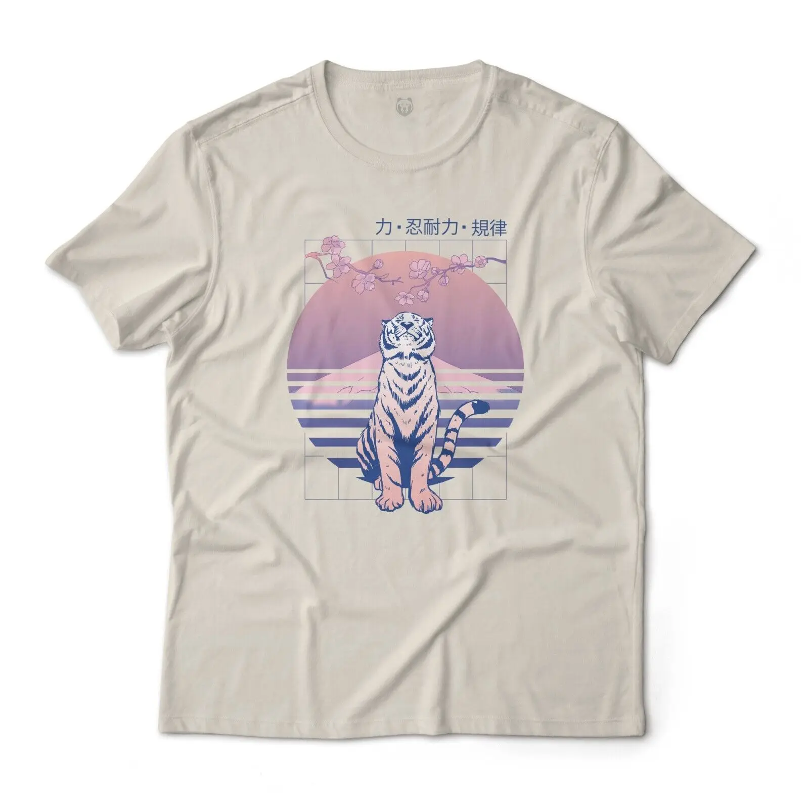 

Japanese Zen Vaporwave Tiger Aesthetic Graphic T-Shirt Unisex Lightweight Cotton