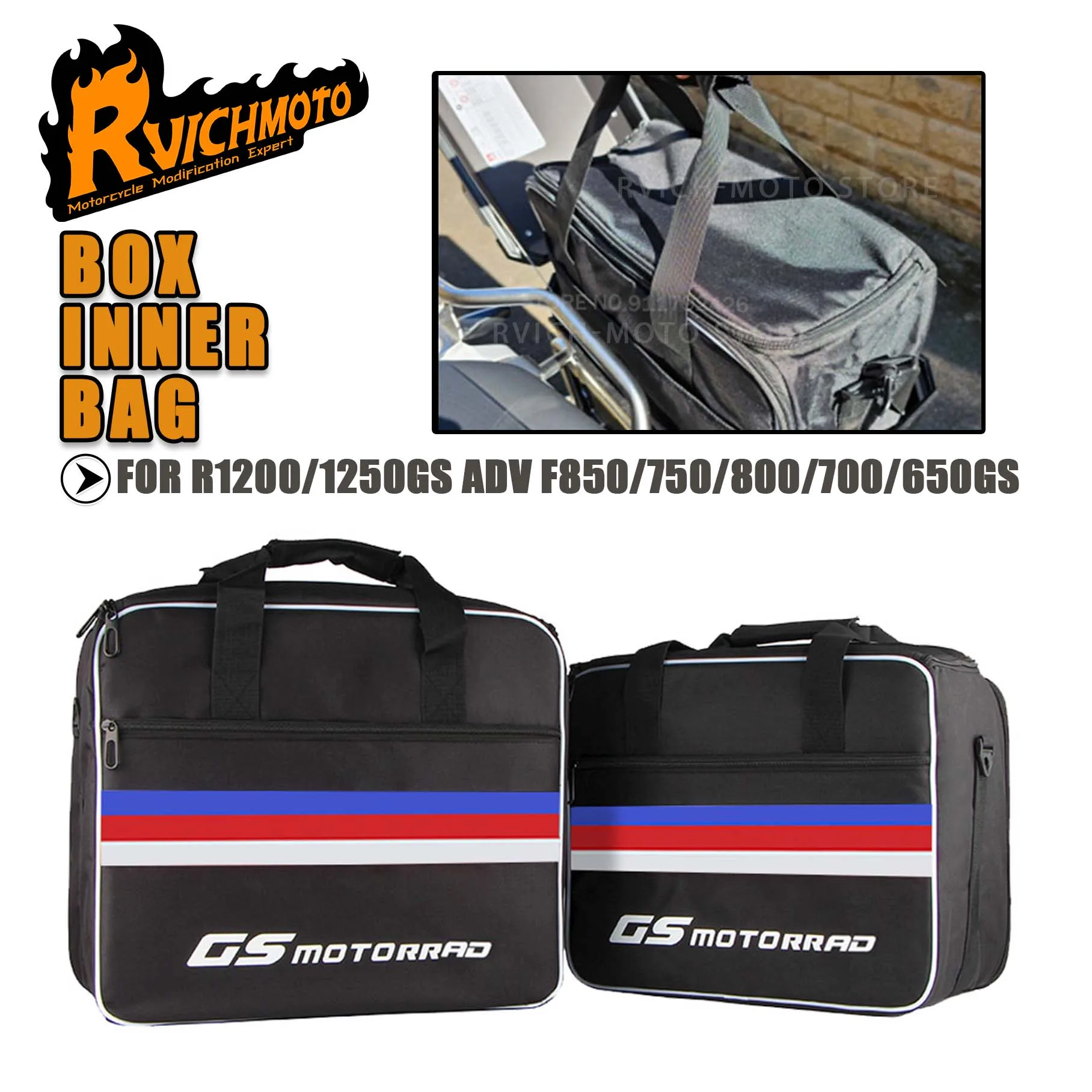 F750 F850 F800 F700 F650 GS Motorcycle Saddlebag Luggage Inner Bag For BMW R1200GS R1250GS ADV R1200GSA Expandable Saddle Bags