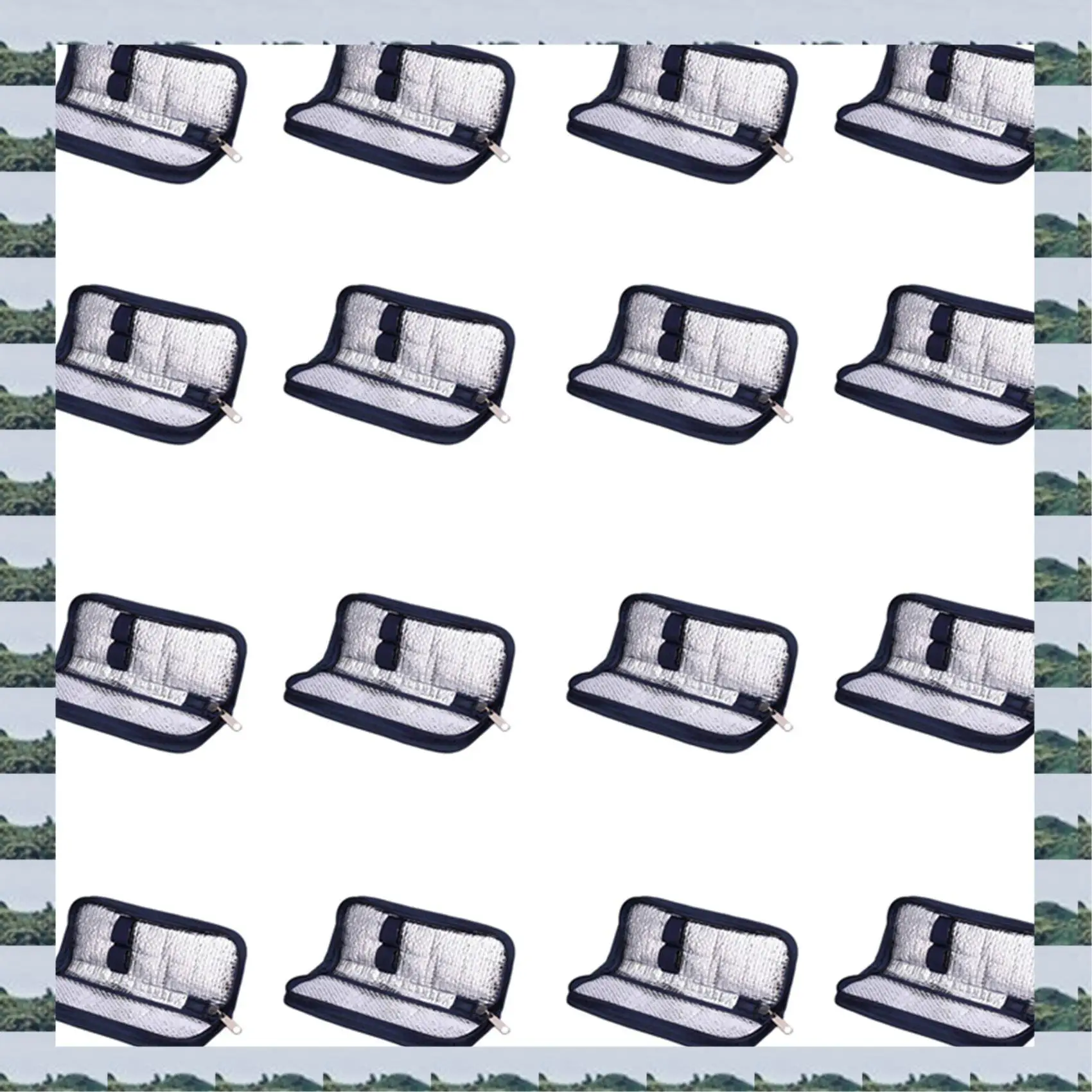 

ABQR 20X Дорожный футляр-холодильник для инсулина Органайзер для лекарств для диабетиков Сумка-холодильник Темно-синий