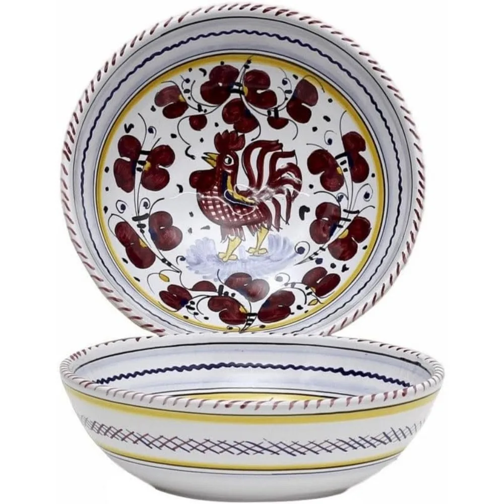 

Coupe Pasta/Soup Bowl - Handpainted in Italy. Shipped from the USA with Certificate of Authenticity.