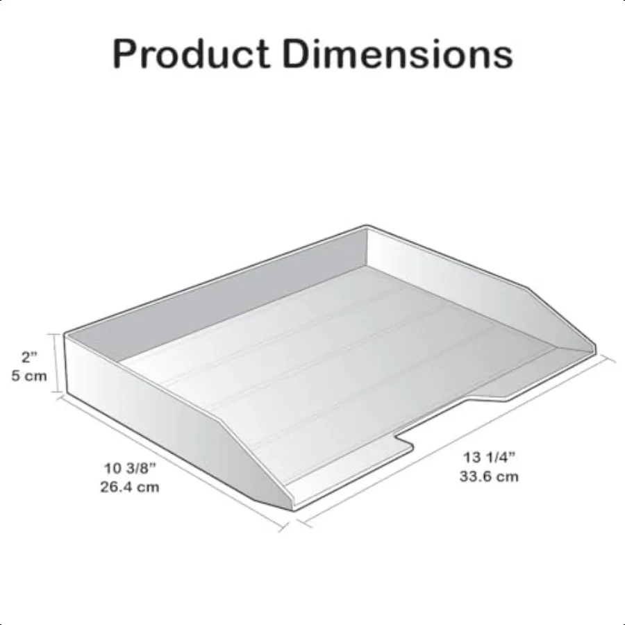 Штабелируемый лоток для писем Acrimet, пластиковый настольный органайзер для файлов с односторонней загрузкой, однотонный розовый цвет (1 шт.)